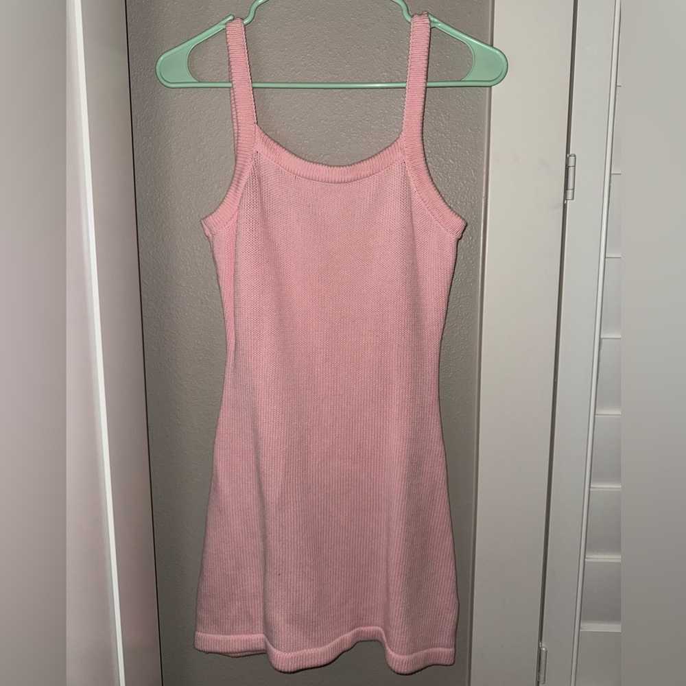 Sabo Skirt Pink Knit Sleeveless Dress